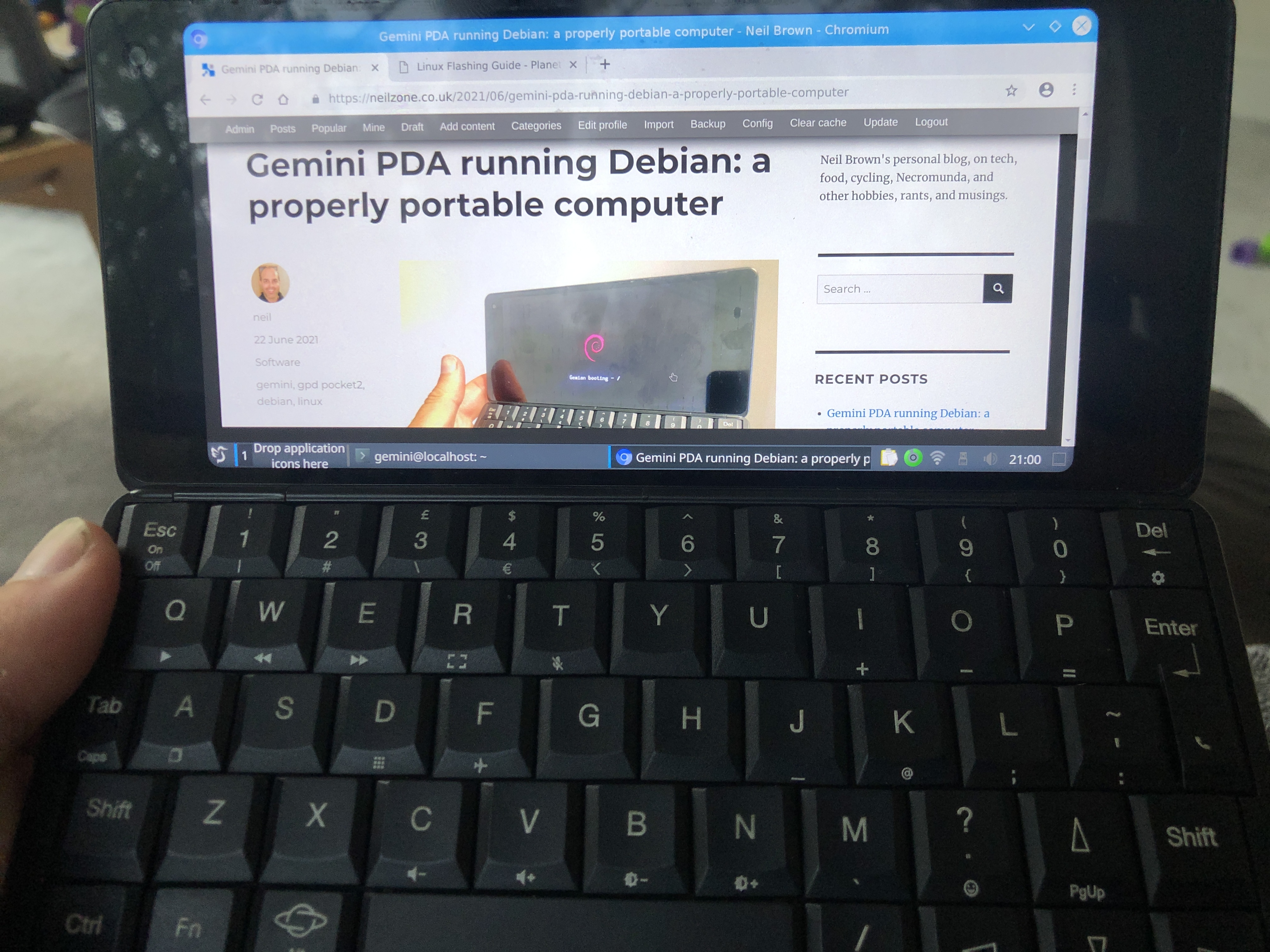 gemini showing this blog